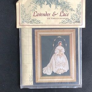 Lavender & Lace vintage cross stitch pattern